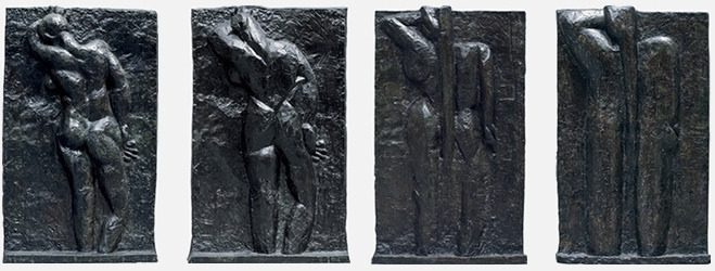 Henri Matiss art sculpture The Back series of 4 figures shown from the back