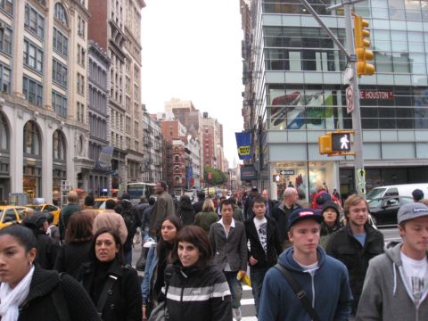 The busy streets of New York City - when you move to NYC you get to walk everywhere with ease