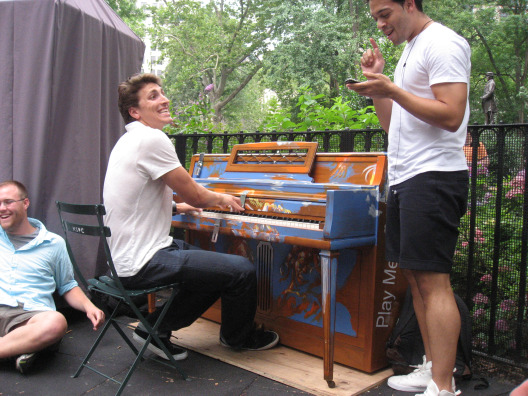 Street Pianos spark singing and laughing from musicians in the NYC streets